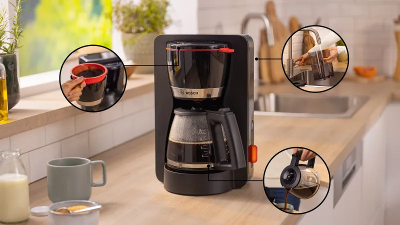 Bosch MyMoment TKA4M233 (Schwarz) coffee machine — view 2