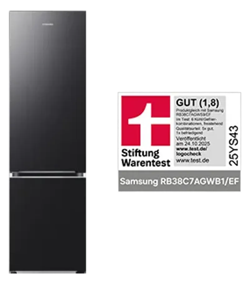 Samsung RB38C7AGWB1/EF refrigerator — view 1