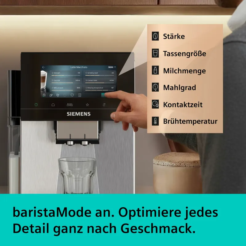 Siemens EQ900 plus iAroma TQ923EZ3 coffee machine — view 2